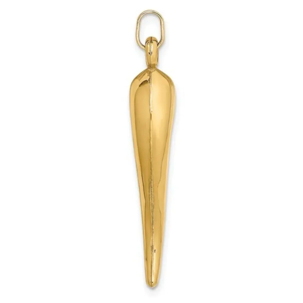 14k Gold Italian Horn Pendant